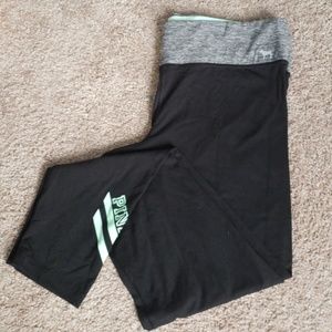 PINK Black and Teal Full Length Leggings